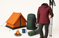 Camping und Tourismus Camping und Tourismus – alles für einen aktiven Natururlaub!Zelte, Schlafsäcke, Rucksäcke, Geschirr und weiteres Zubehör für einen sicheren und komfor